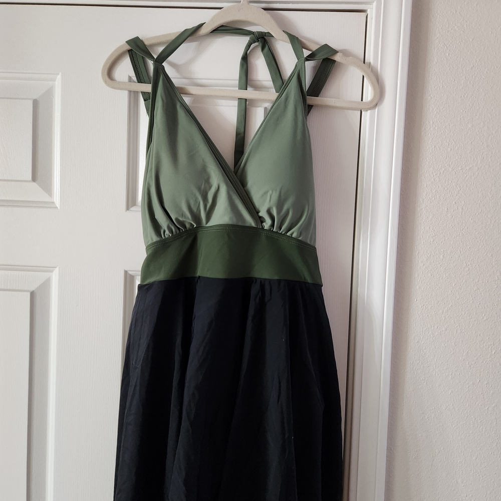 BloomChic Green and Black Women Swim One Piece